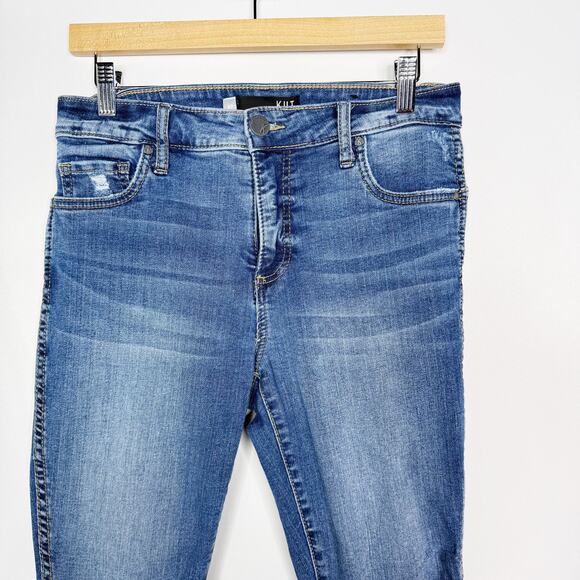 Kut From The Kloth 4P High Rise Donna Fab Ab Ankle Skinny Jeans Medium Wash Blue - Picture 3 of 9
